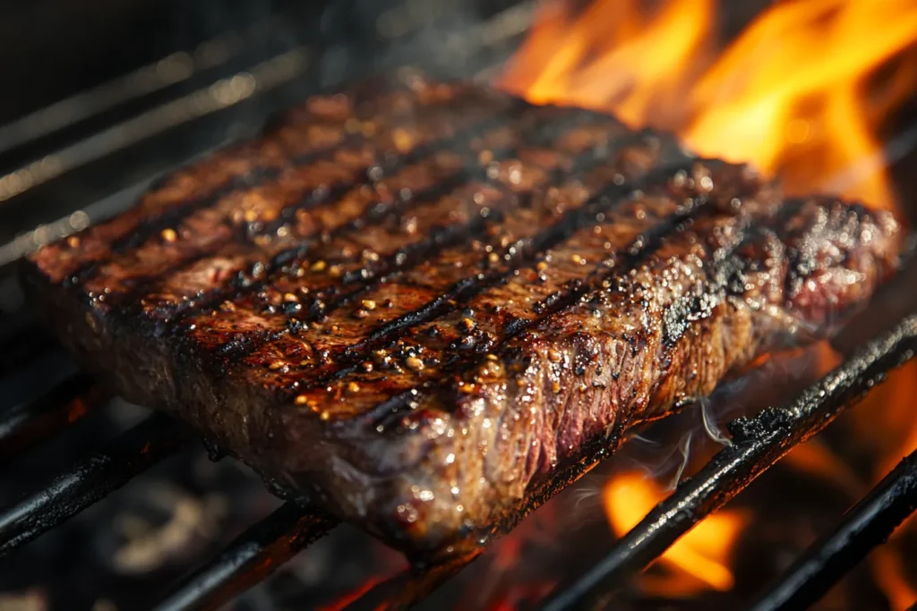 Tri tip on the grill with a nice crust