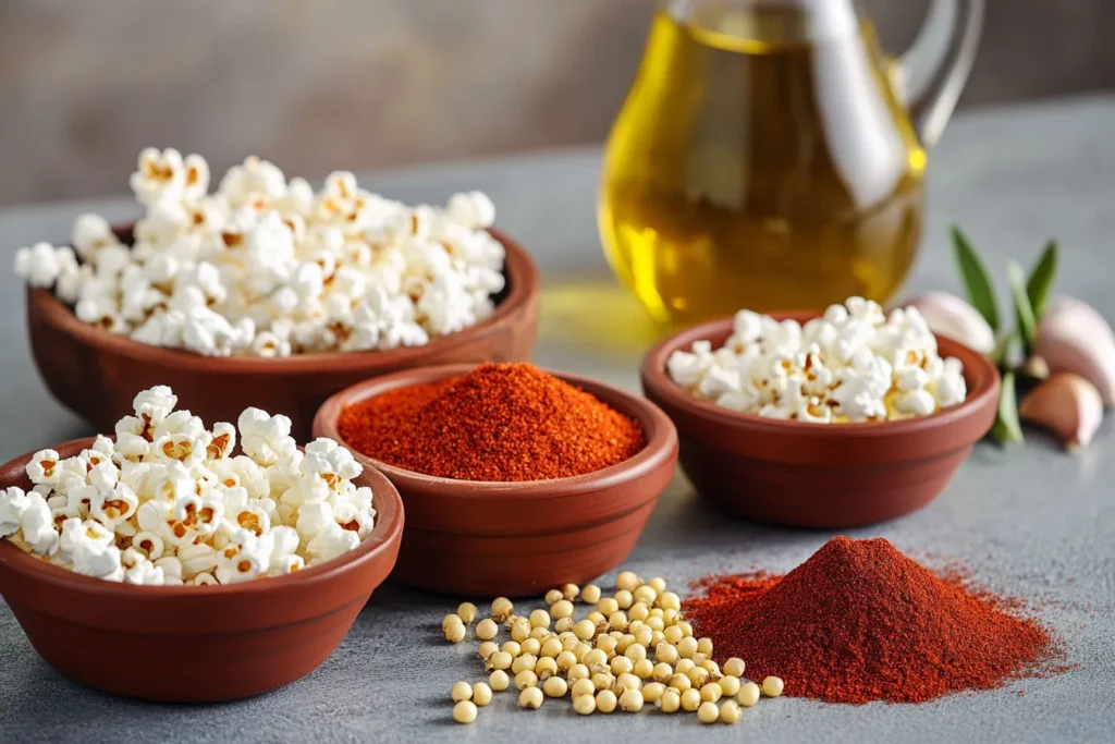 spices for making spicy popcorn