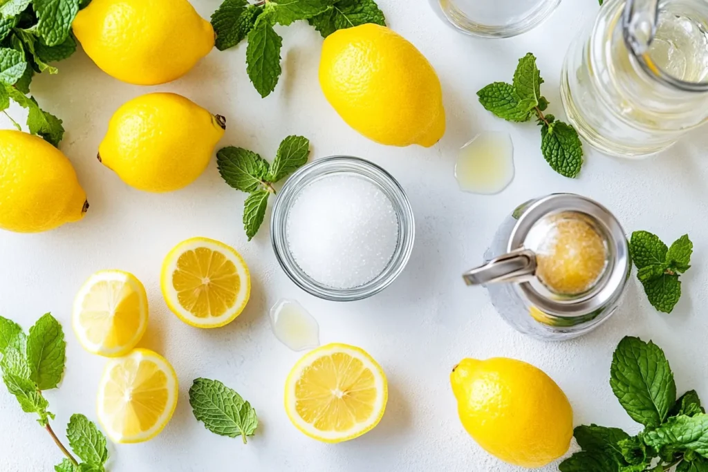 Ingredients for homemade surfside lemonade