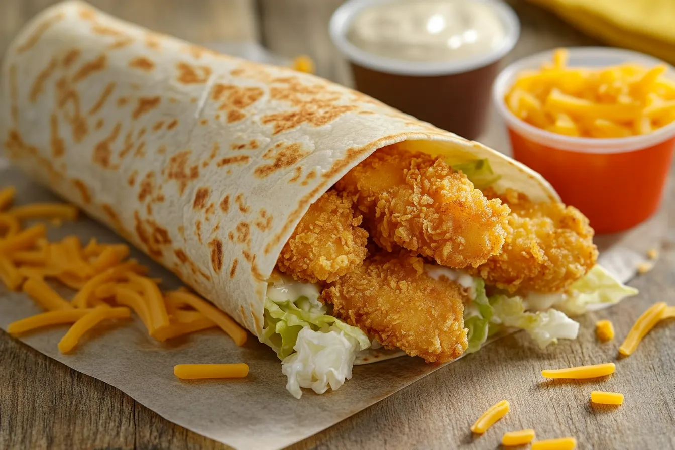 McDonald’s Snack Wrap with fresh ingredients and sauces