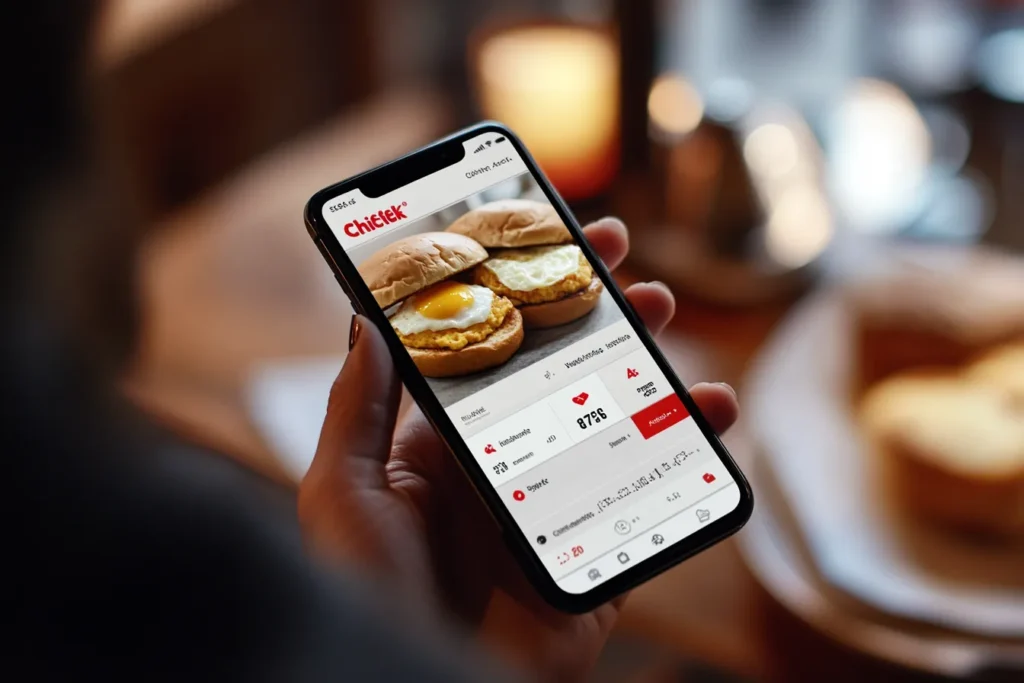 Chick‑fil‑A app customization screen