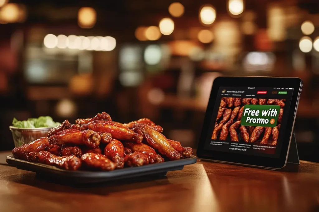 Wingstop menu board with prices and deal highlights