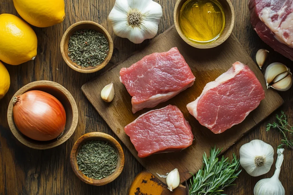 Display of raw ingredients for Buona Beef Tuna Genovese recipe