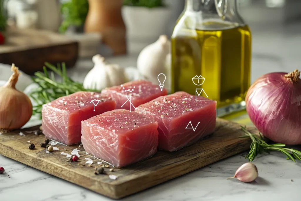 Nutritional breakdown of tuna Genovese with healthy ingredients